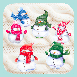 The Five Snowpeople! Phone Case (1424)