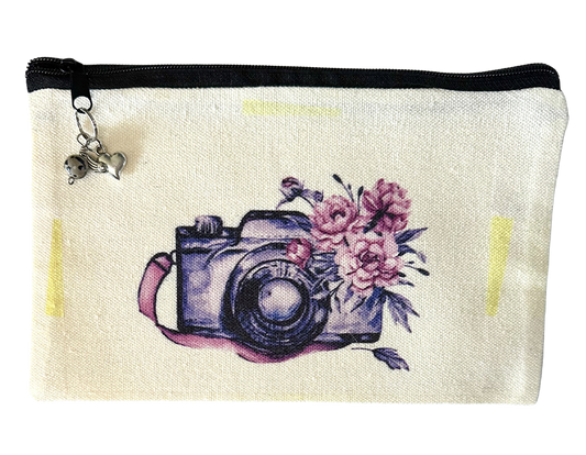 Bluesy Floral Camera! "What-Not Pouch" (1426-P)