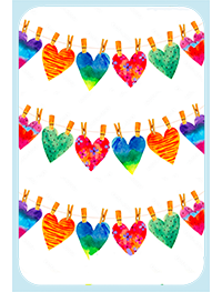Rainbow Hearts! Magnet (1502-M)