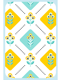 Criss Cross Scandi Floral 2 Magnet (1516-M)