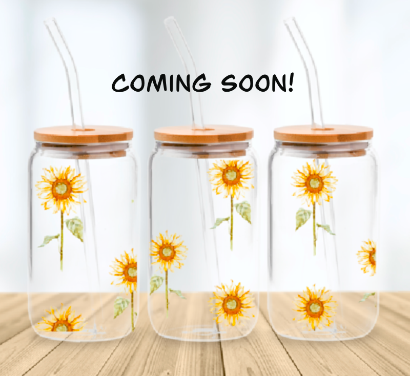 Sunflower Smiles! Glass Tumbler (1555-T)