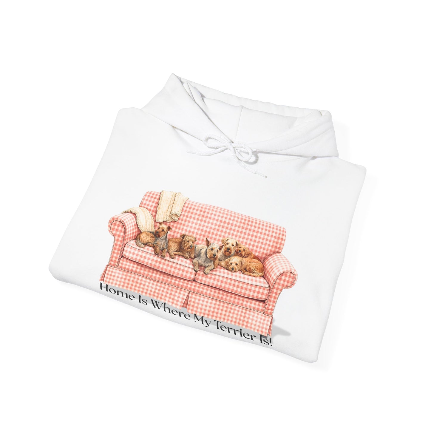 Home Is Where My Terrier Is! Hoodie, Cozy Sweatshirt, Terrier Lover Hoodie, Dog Mom, Birthday Gift (HC-1000)