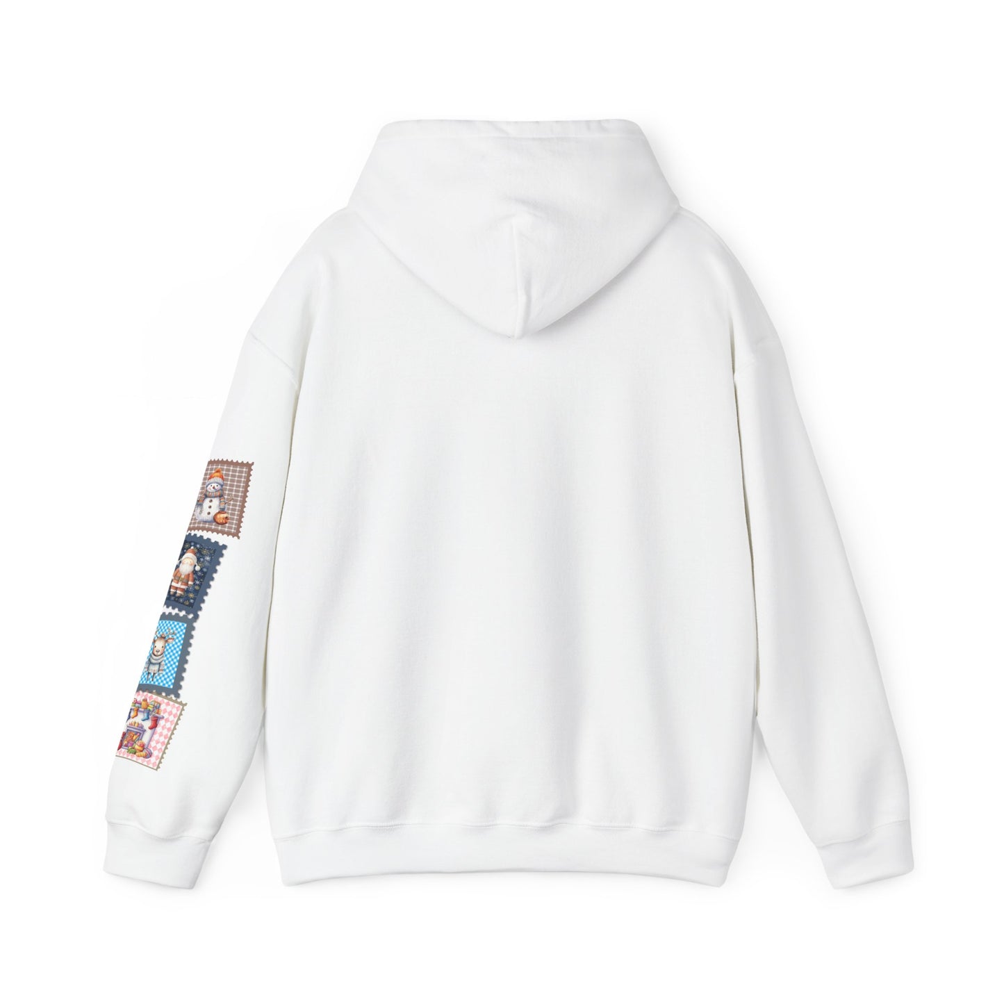 Cozy Christmas Collection Hoodie – Cute Retro Holiday Whimsical Storybook Stamps (HC-1003)