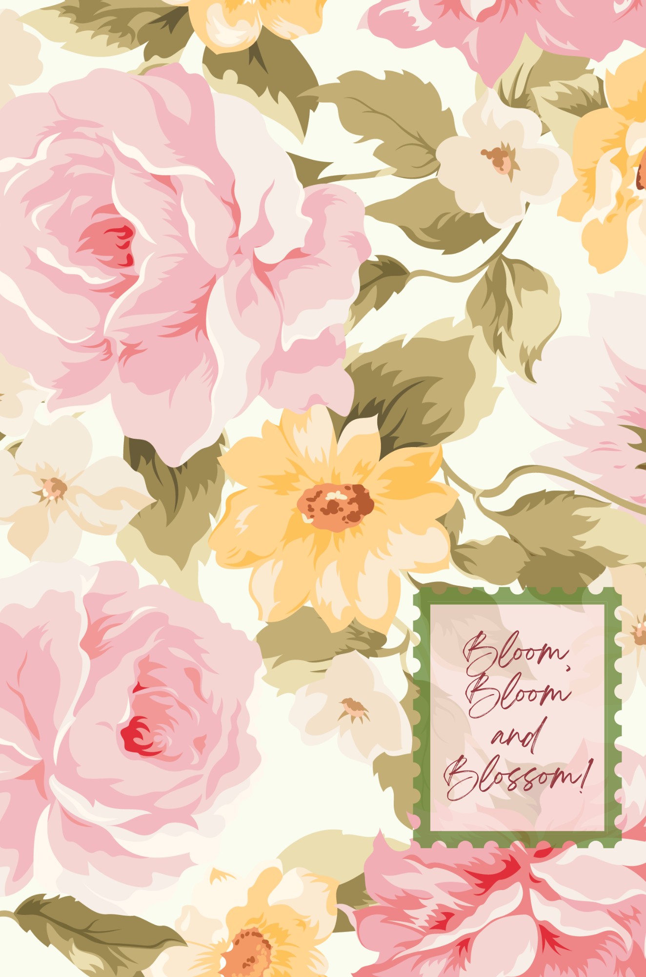 Bloom, Bloom & Blossom! Digital Journal/Notebook/Planner Download (1567-D)