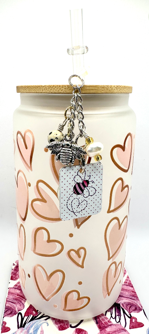 Busy Bee Personalized Straw/Cup Charm (1559-CC)