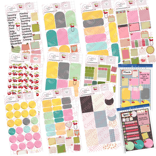 NEW! Cherry On Top! Pre-Cropped Digital Sticker Bundle (6100-BU)