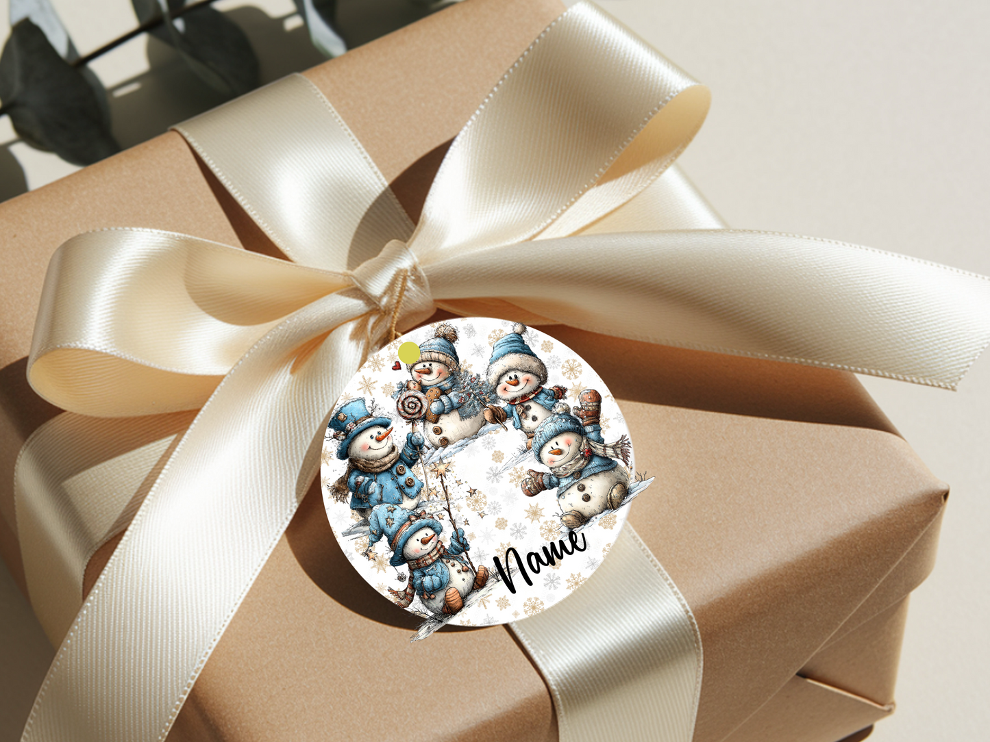 Personalized Whimsical Snowman Ornament • Custom Name Christmas Ornament • Merry Christmas 2026 Winter Gift (2025-10)