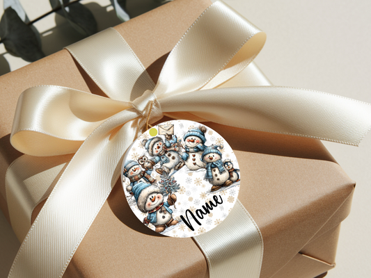 Personalized Whimsical Snowman Ornament • Quirky Christmas Ornament • Custom Name Holiday Gift • Cute Snowmen Decor • 2026 Keepsake (2025-01)