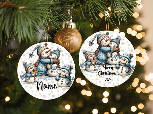 Personalized Whimsical Family Ornament • Custom Name Christmas Ornament • Merry Christmas 2025 Holiday Gift (2025-11)