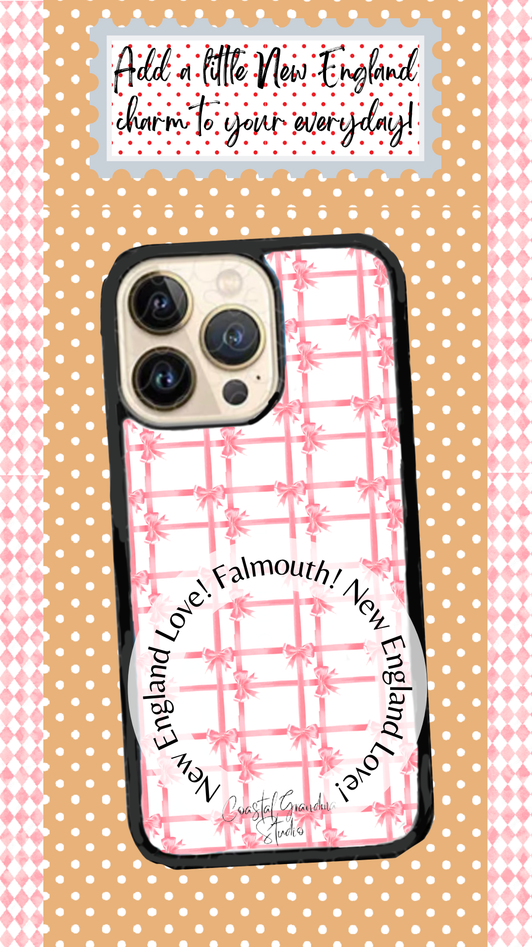 Coastal Aesthetic Phone Case - New England Beach Cottage Falmouth Massachusetts Inspired (1611)