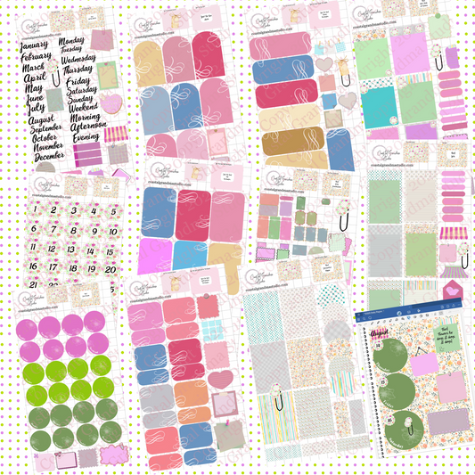 NEW! Fiori! Pre-Cropped Digital Sticker Bundle (7400-BU)