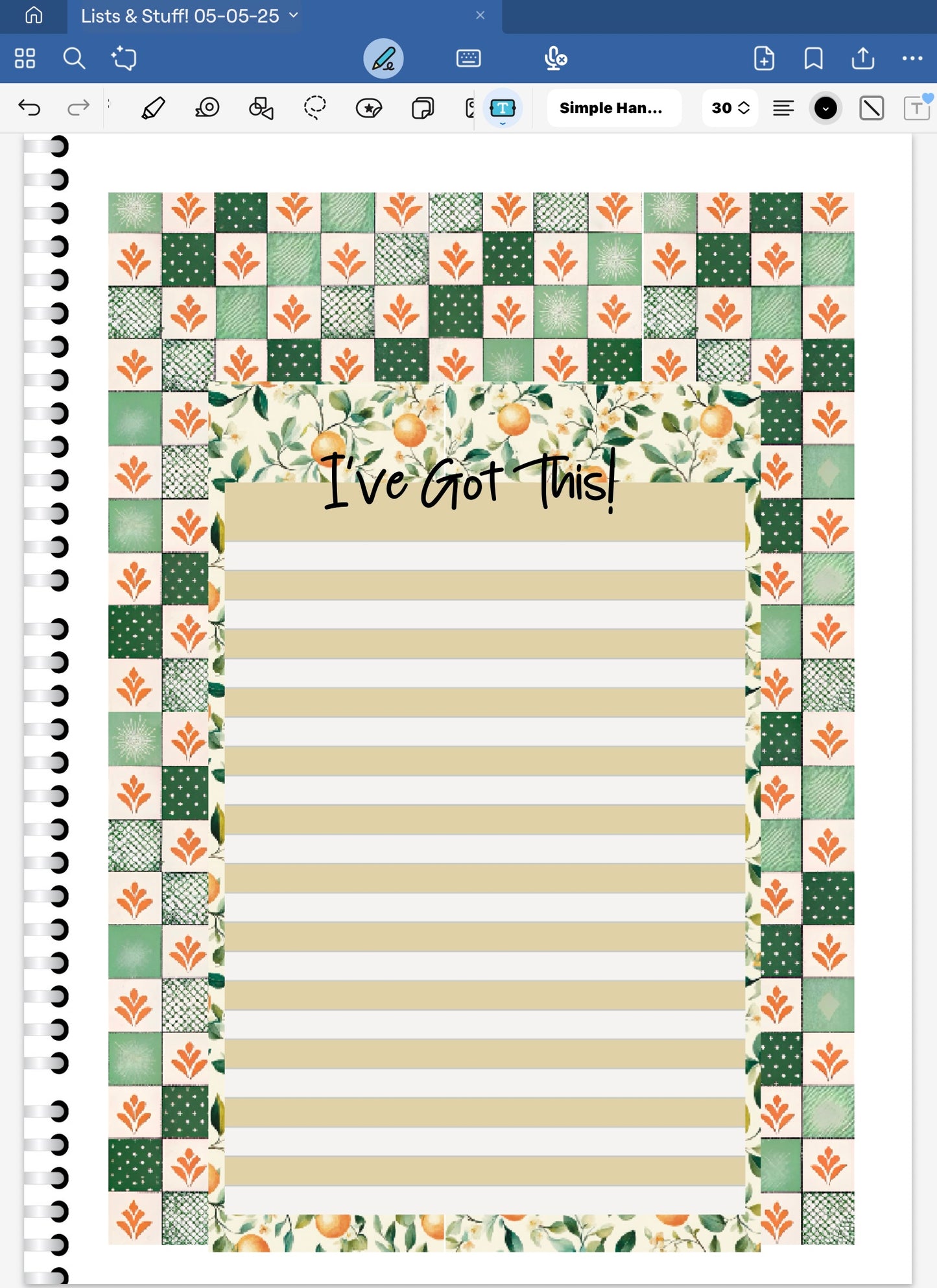 Fresh Squeezed! Lists & Stuff Digital Pre-Cropped Stickers For Goodnotes (7500-LS)