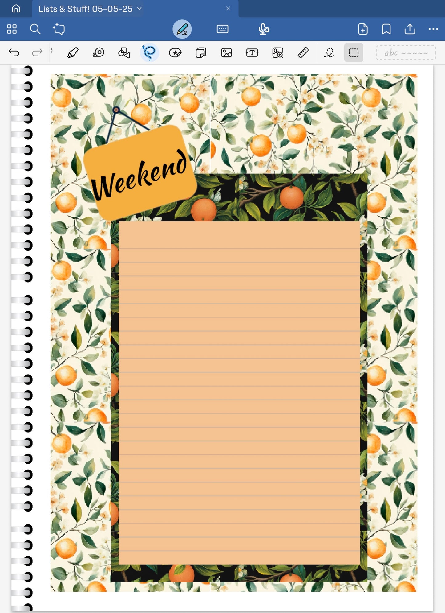 Fresh Squeezed! Lists & Stuff Digital Pre-Cropped Stickers For Goodnotes (7500-LS)