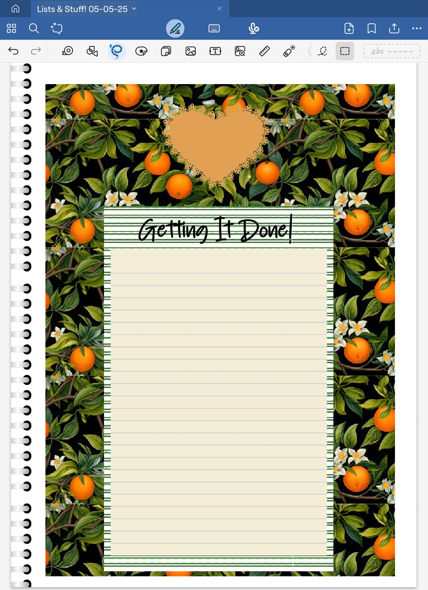Fresh Squeezed! Lists & Stuff Digital Pre-Cropped Stickers For Goodnotes (7500-LS)