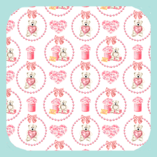 Coquette Teddy Love! Coaster (1622-C)