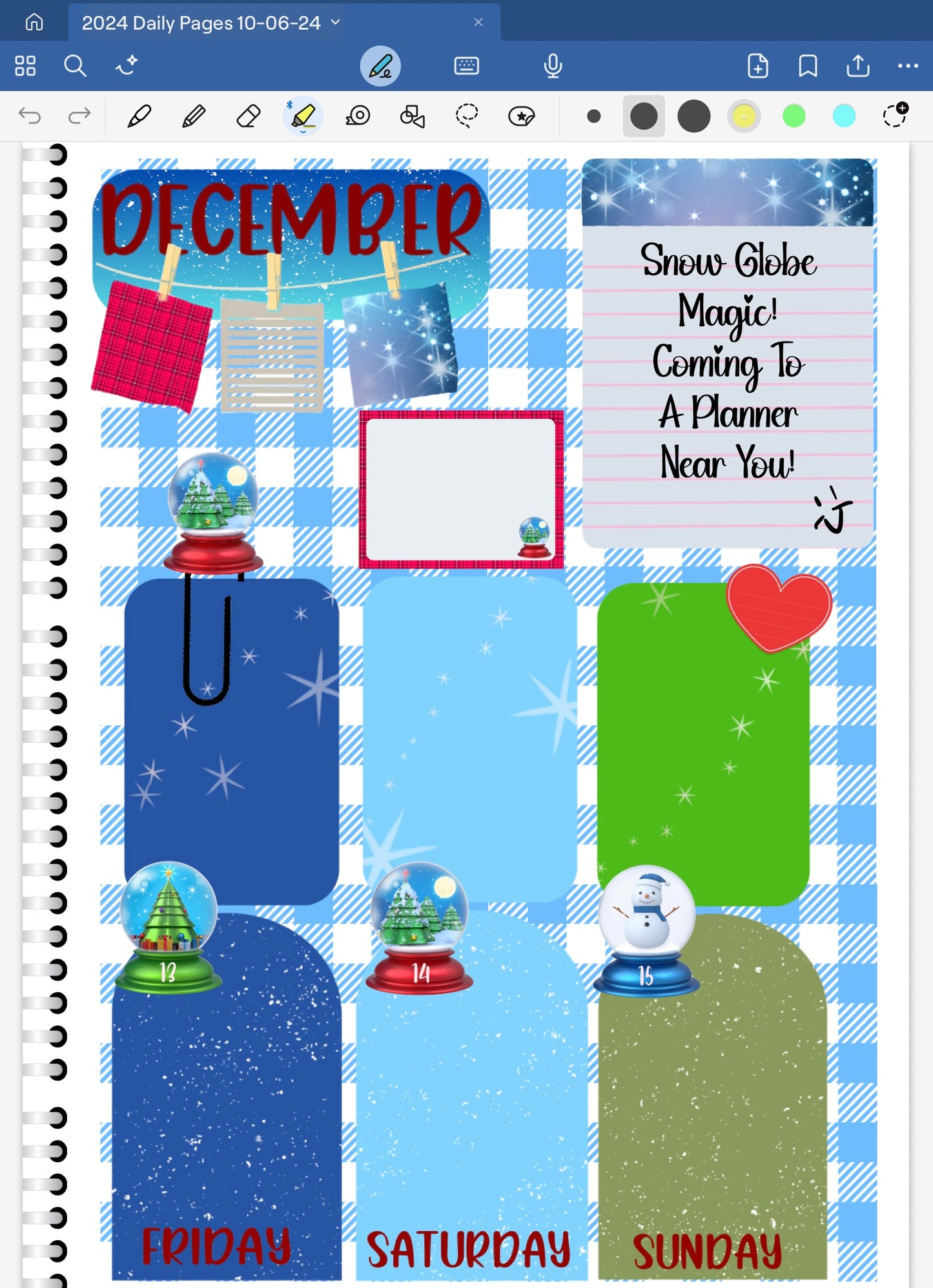 NEW! Snow Globe Magic! Pre-Cropped Digital Sticker Bundle (5400-BU)