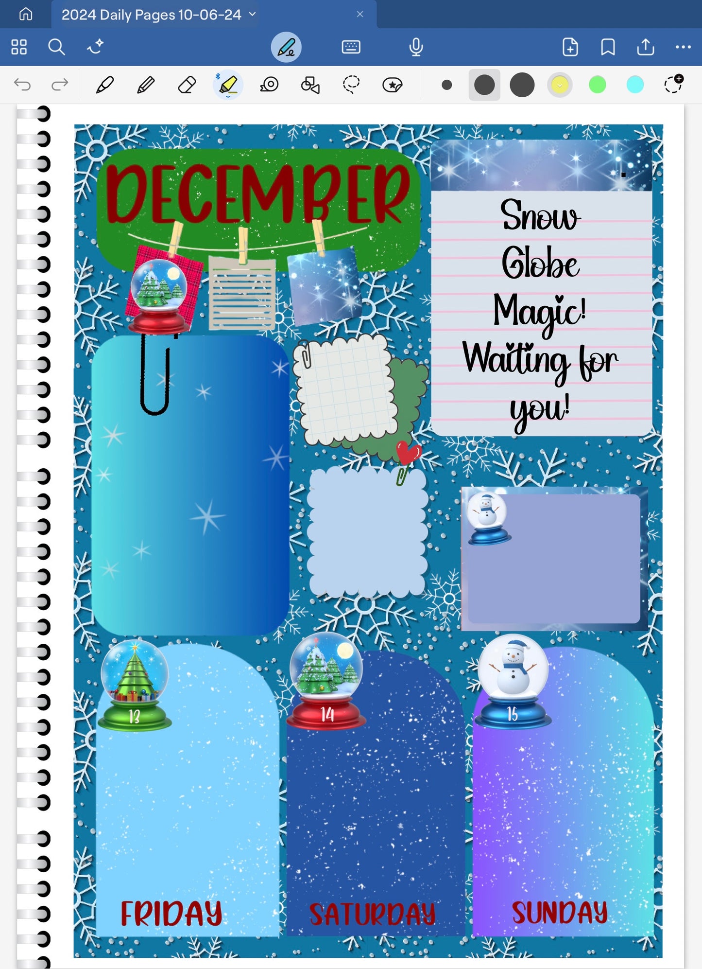 NEW! Snow Globe Magic! Pre-Cropped Digital Sticker Bundle (5400-BU)