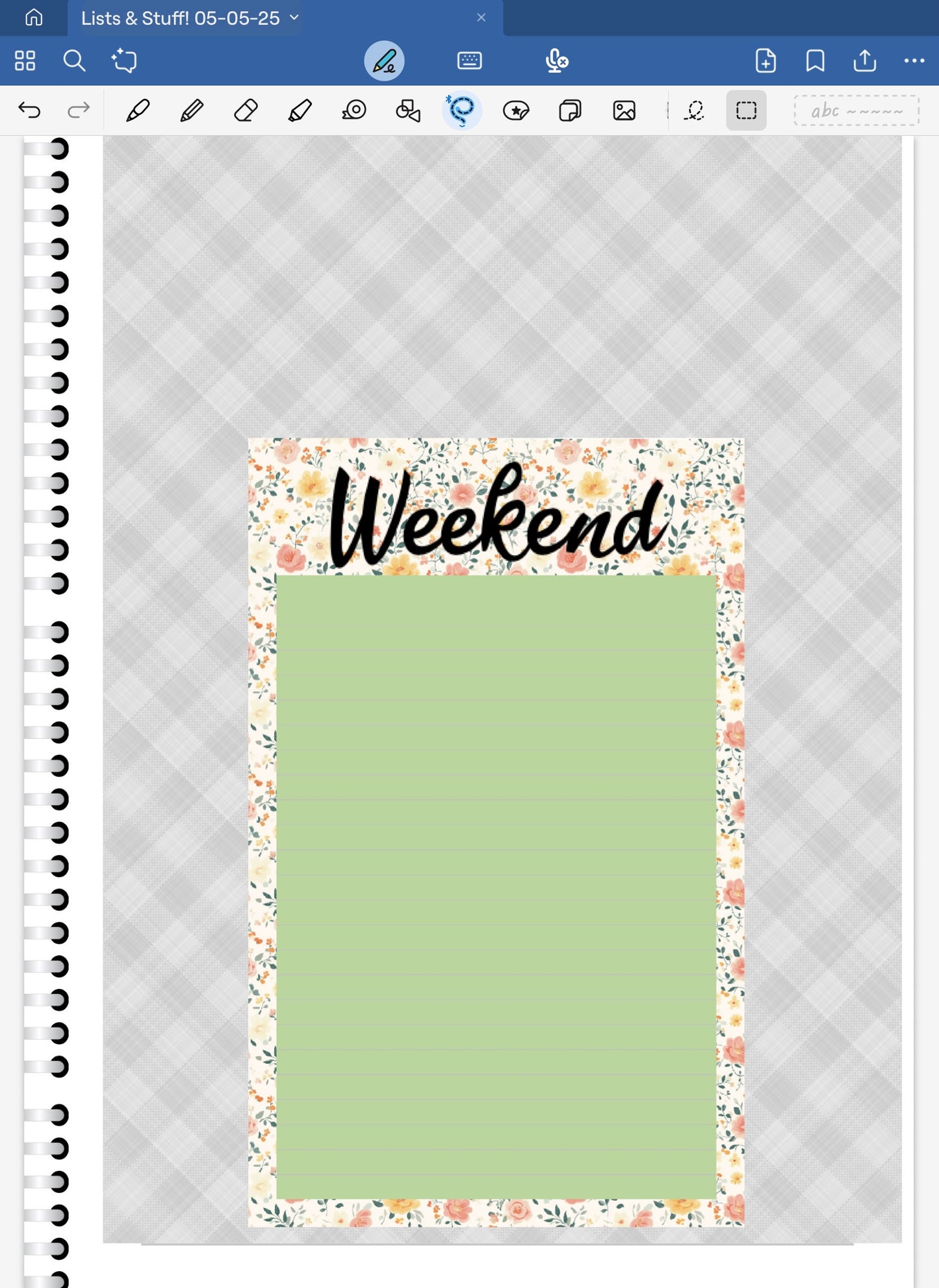 Fiori! Lists & Stuff Digital Pre-Cropped Stickers For Goodnotes (7400-LS)