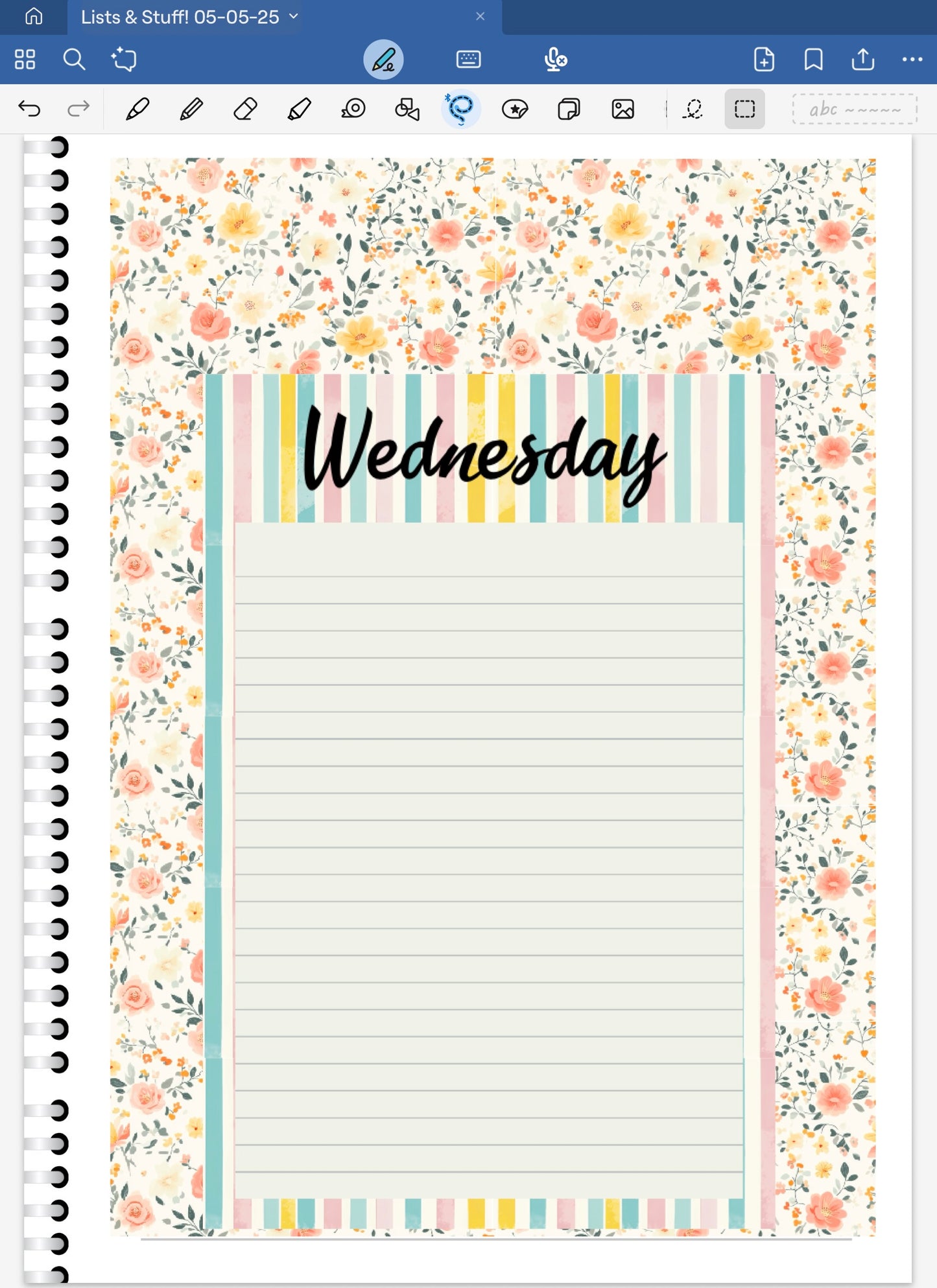 Fiori! Lists & Stuff Digital Pre-Cropped Stickers For Goodnotes (7400-LS)