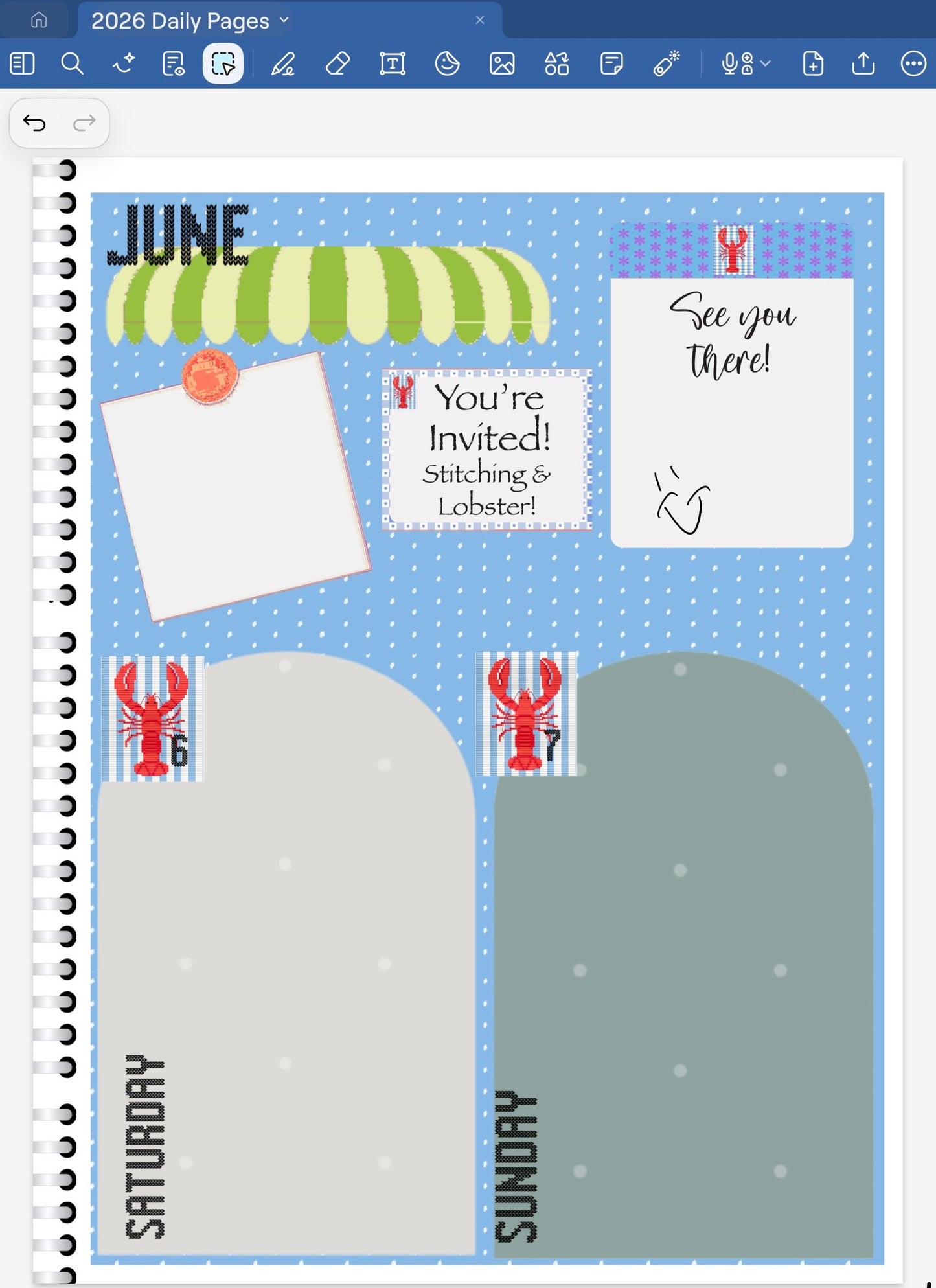 Cape Cod Stitching! GoodNotes Sticker Bundle – Digital Planner Stickers for iPad, Pre-Cropped Aesthetic Stickers Pack (8600-BU)