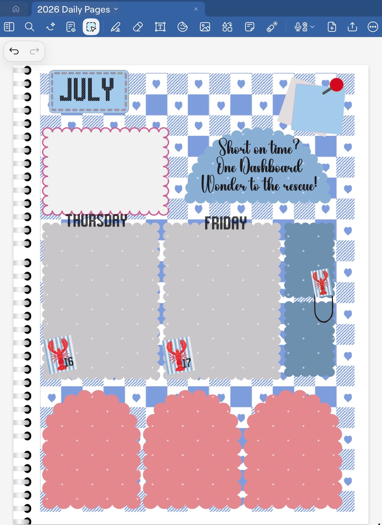 Cape Cod Stitching! GoodNotes Sticker Bundle – Digital Planner Stickers for iPad, Pre-Cropped Aesthetic Stickers Pack (8600-BU)
