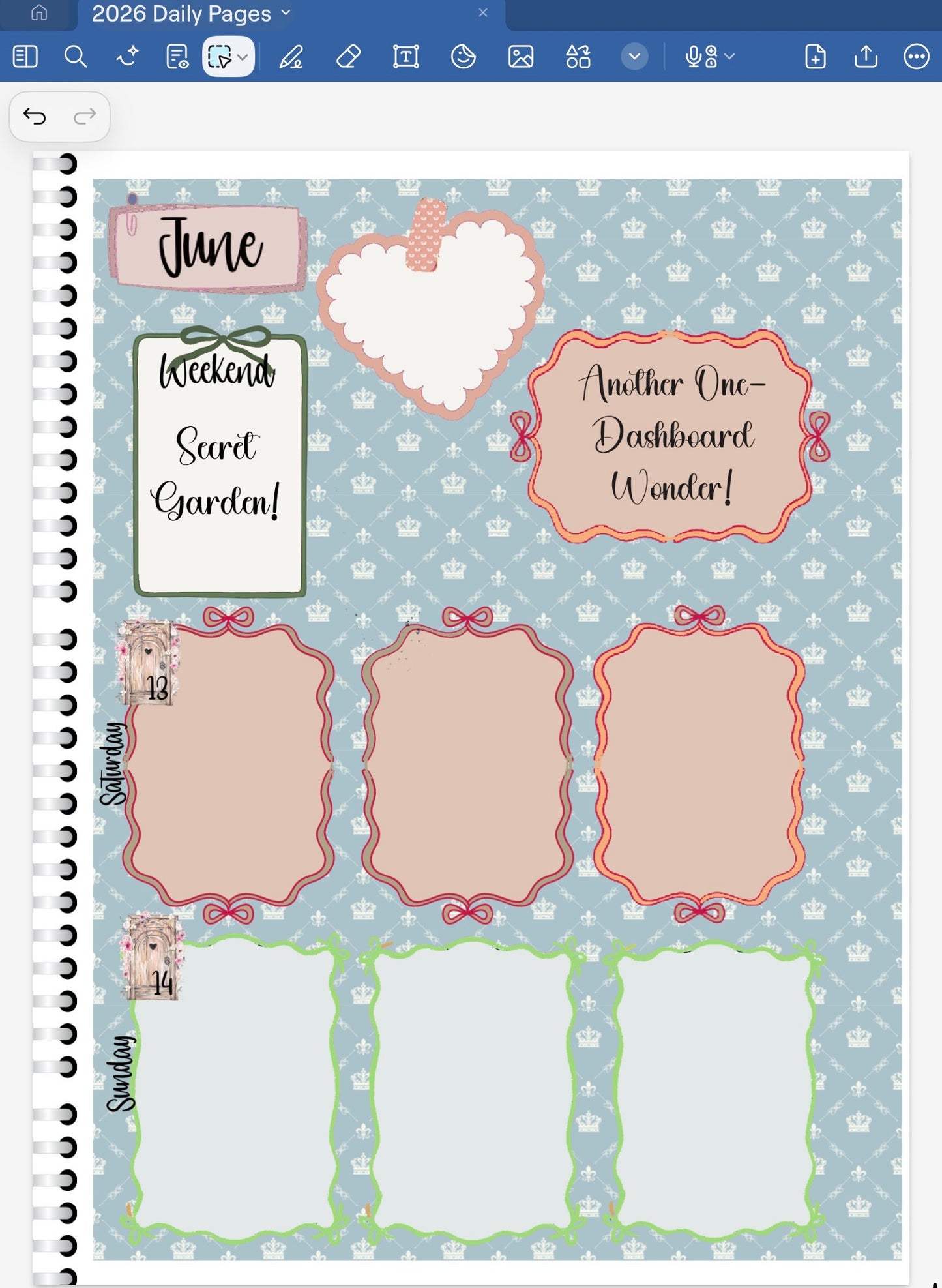 Secret Garden! GoodNotes Sticker Bundle – Digital Planner Stickers for iPad, Pre-Cropped Aesthetic Stickers Pack (9000-BU)