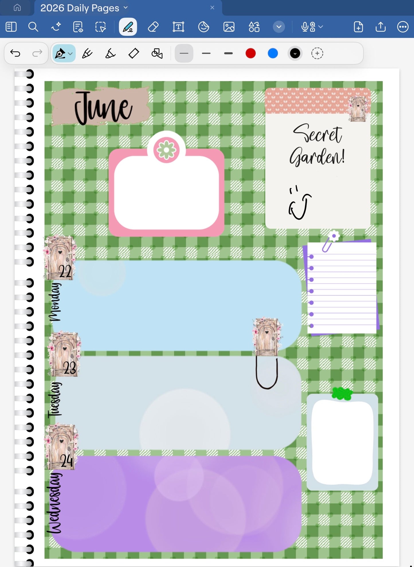 Secret Garden! GoodNotes Sticker Bundle – Digital Planner Stickers for iPad, Pre-Cropped Aesthetic Stickers Pack (9000-BU)