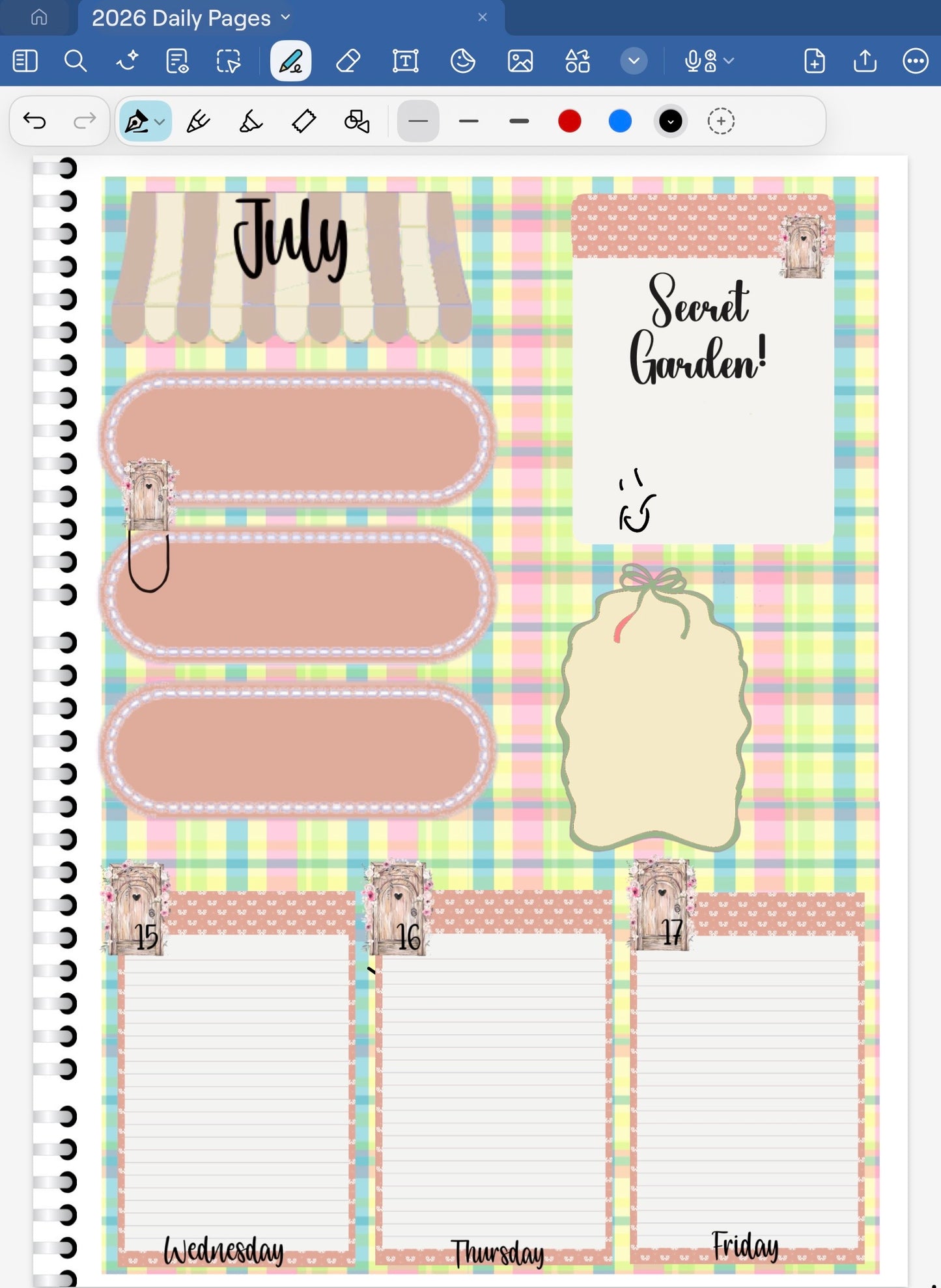Secret Garden! GoodNotes Sticker Bundle – Digital Planner Stickers for iPad, Pre-Cropped Aesthetic Stickers Pack (9000-BU)