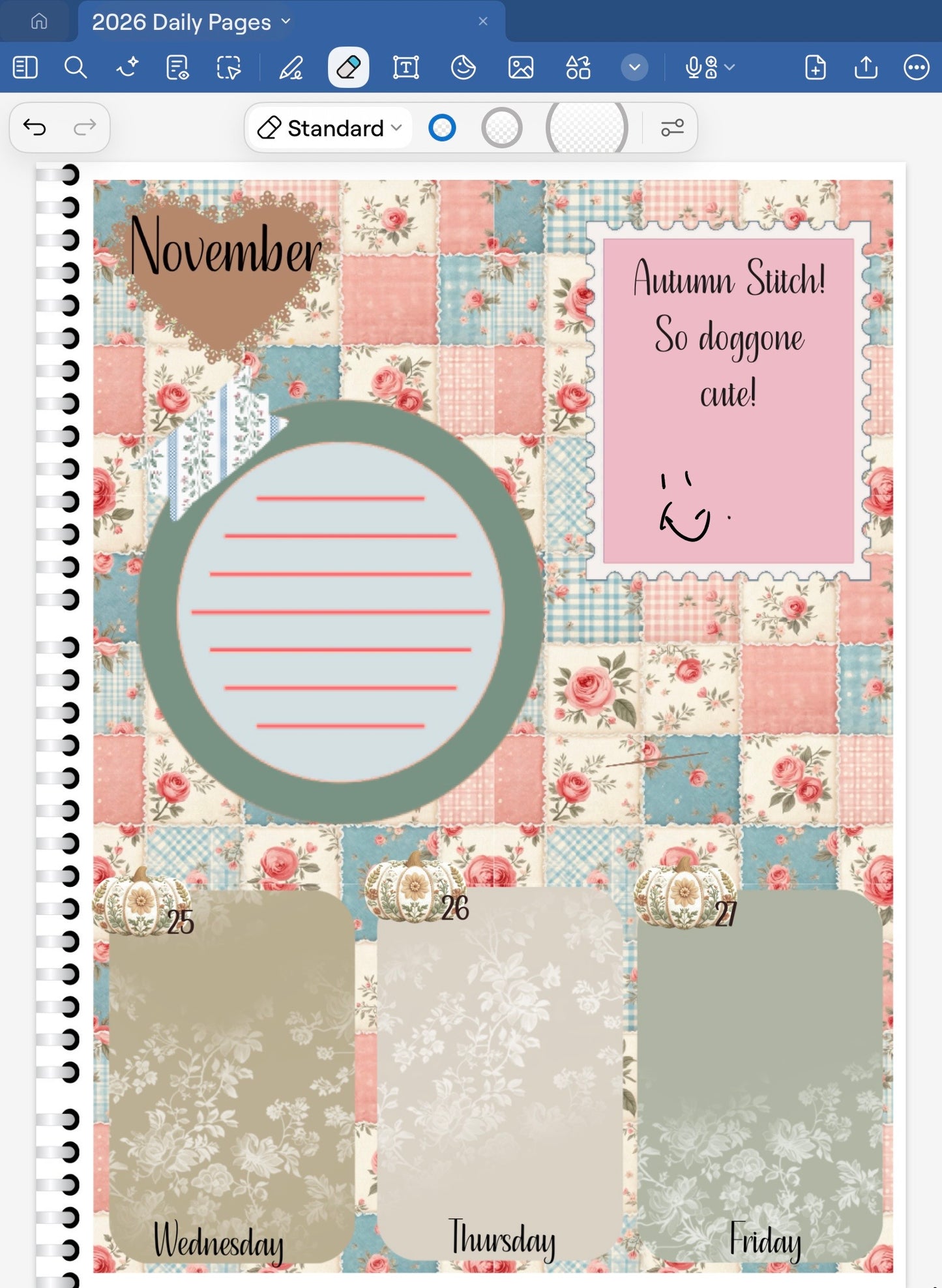 Autumn Stitch! GoodNotes Sticker Bundle – Digital Planner Stickers for iPad, Pre-Cropped Aesthetic Stickers Pack (9400-BU)