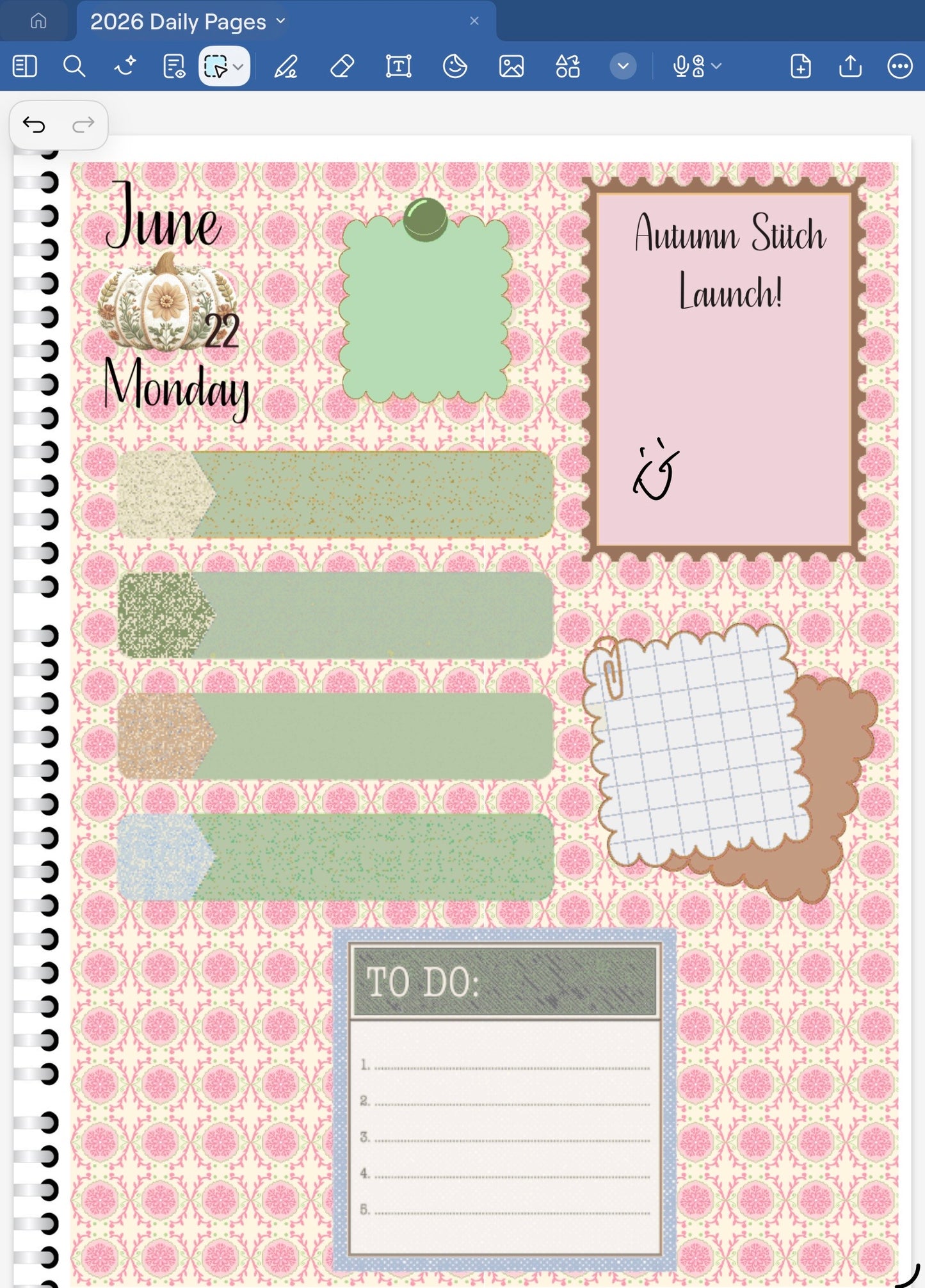 Autumn Stitch! GoodNotes Sticker Bundle – Digital Planner Stickers for iPad, Pre-Cropped Aesthetic Stickers Pack (9400-BU)