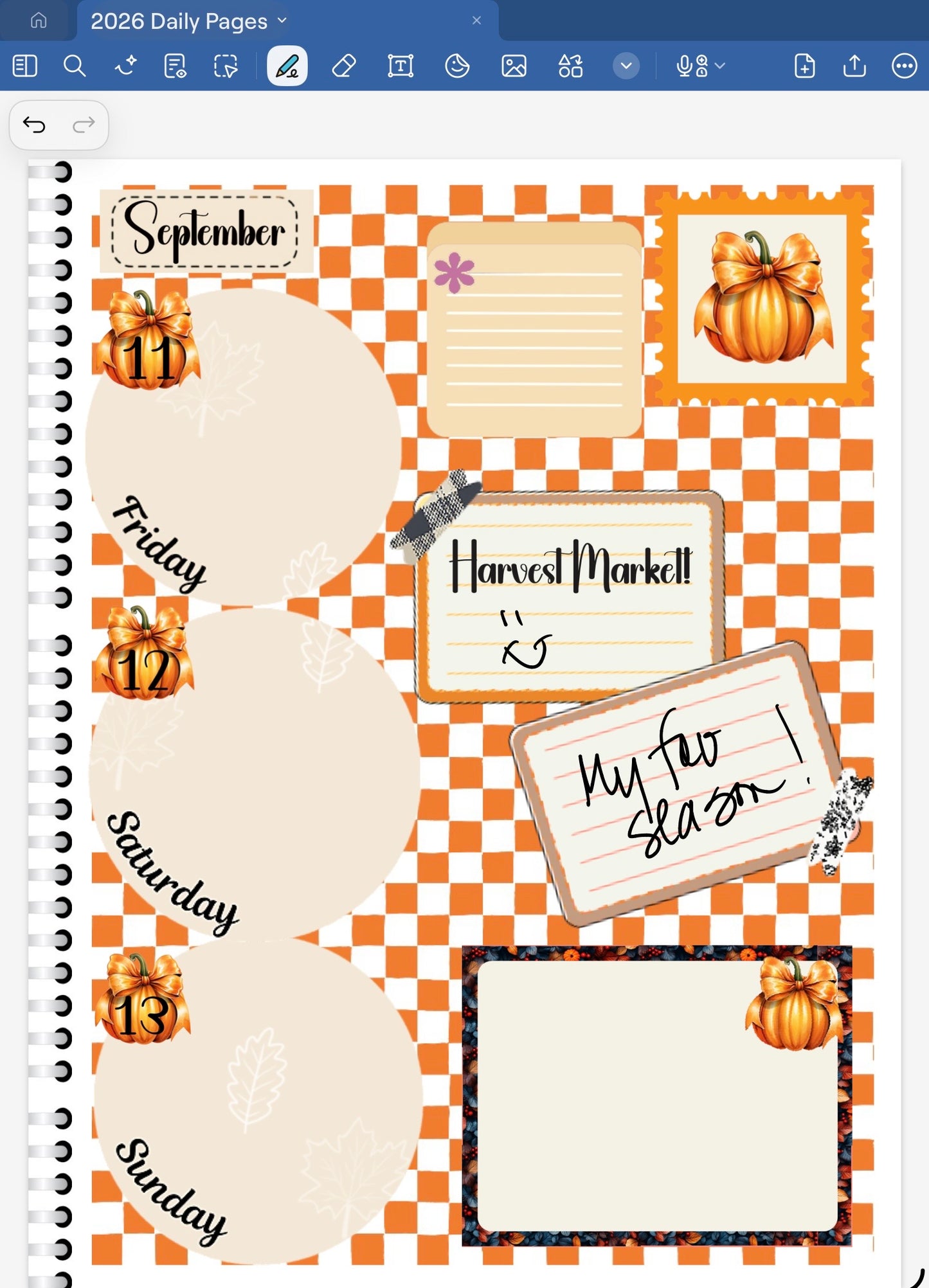 Harvest Market! GoodNotes Sticker Bundle – Digital Planner Stickers for iPad, Pre-Cropped Aesthetic Stickers Pack (9400-BU)