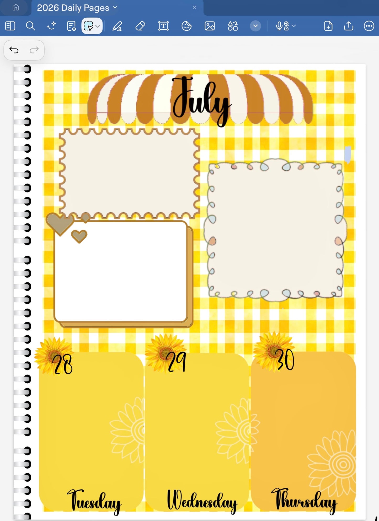Sunflower Social! GoodNotes Sticker Bundle – Digital Planner Stickers for iPad, Pre-Cropped Aesthetic Stickers Pack (9600-BU)