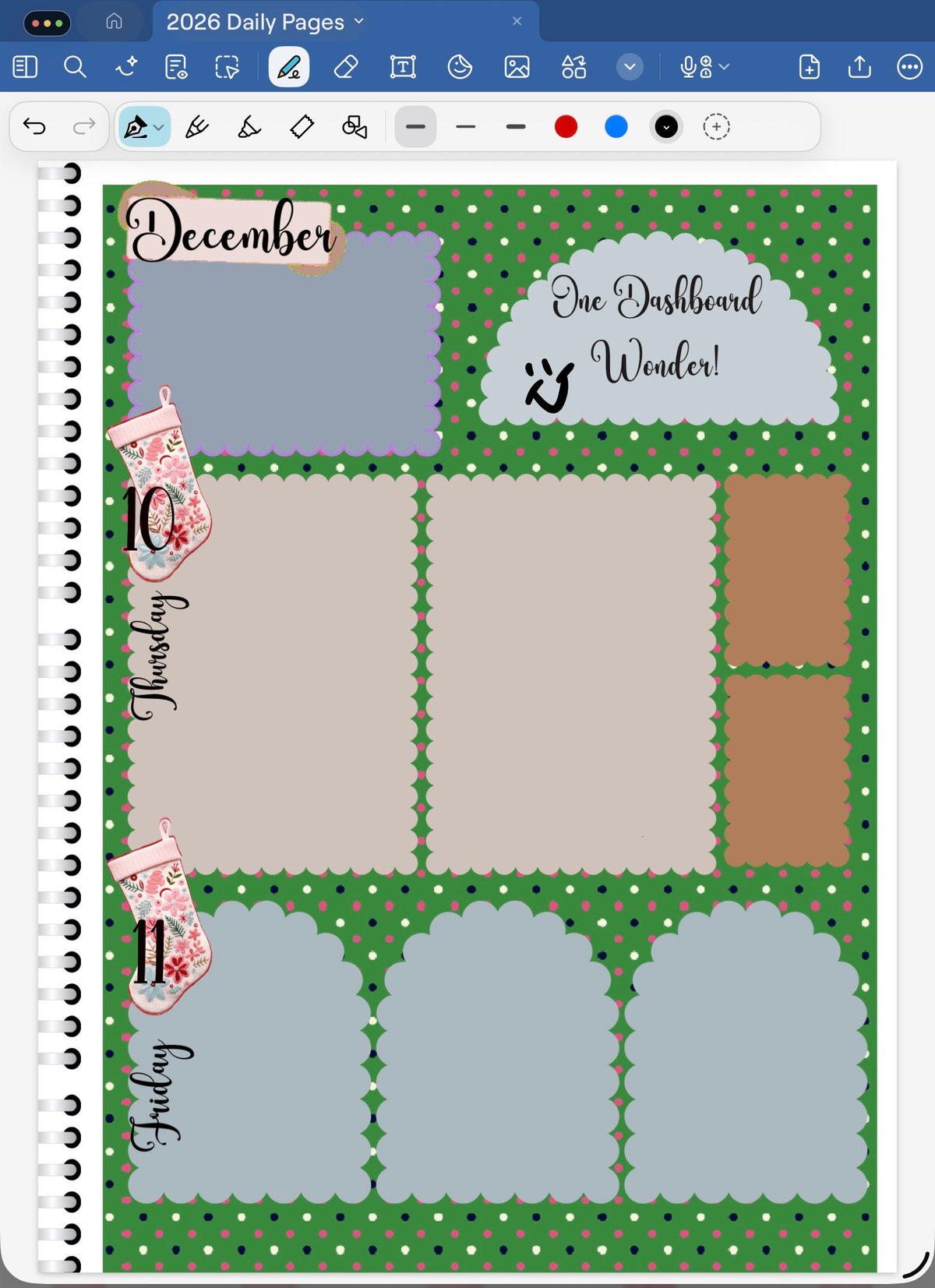Stocking Stitch! GoodNotes Sticker Bundle – Digital Planner Stickers for iPad, Pre-Cropped Aesthetic Stickers Pack (9900-BU)