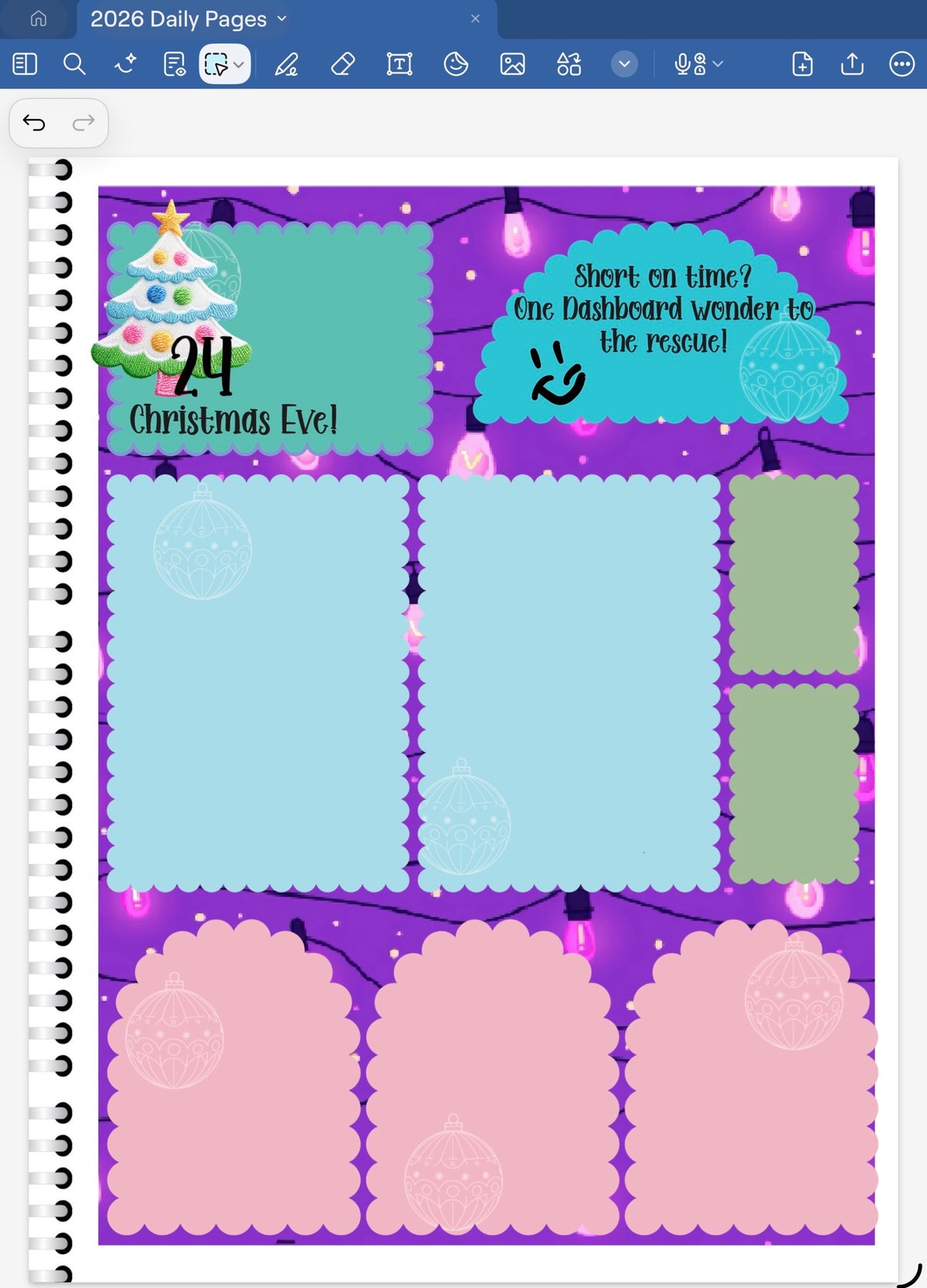 Festive Stitch! GoodNotes Sticker Bundle – Digital Planner Stickers for iPad, Pre-Cropped Aesthetic Stickers Pack (11000-BU)