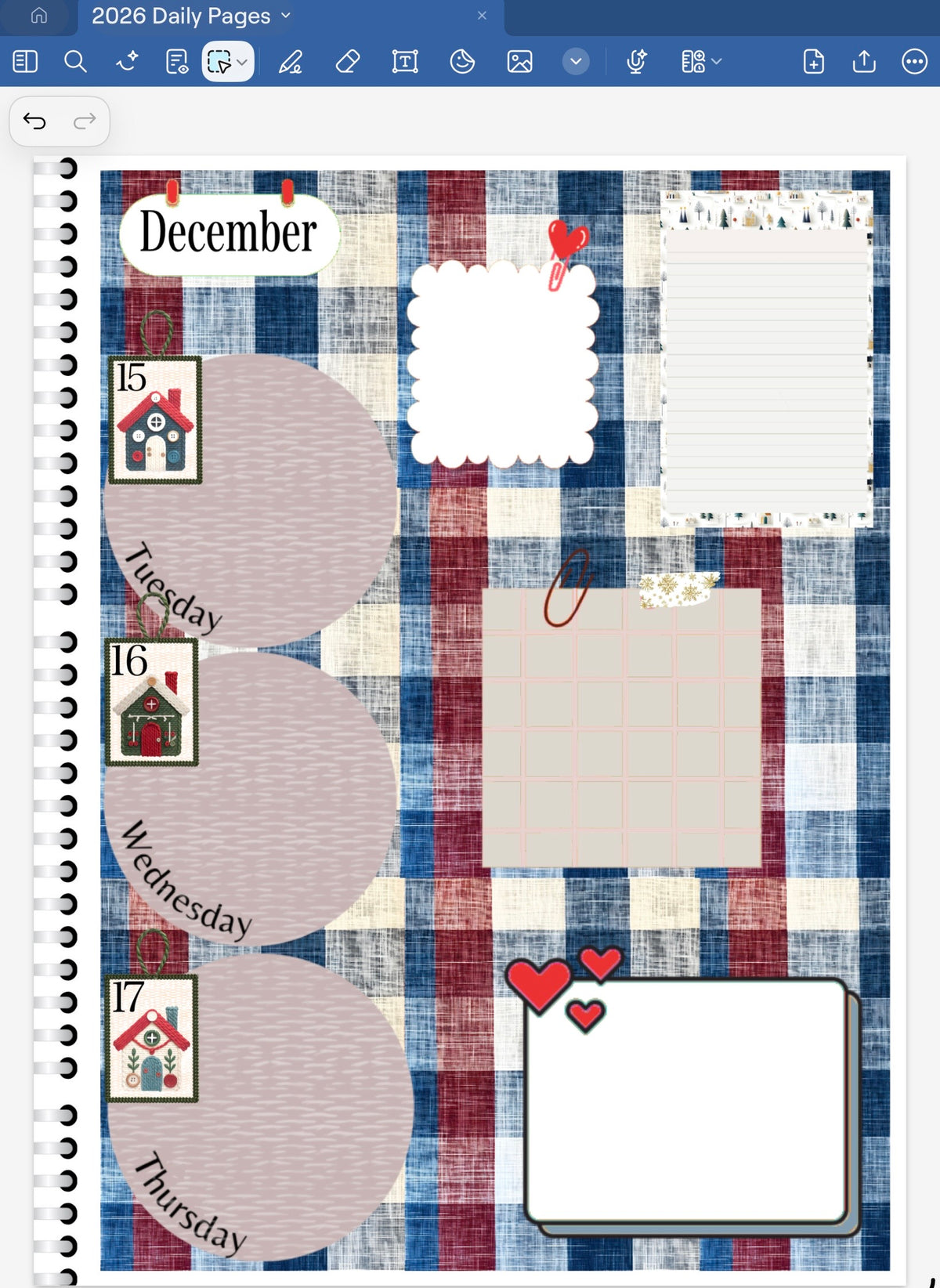 Cottage Stitch! GoodNotes Sticker Bundle – Digital Planner Stickers for iPad, Pre-Cropped Aesthetic Stickers Pack (13000-BU)