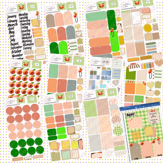 NEW! Just Peachy! Pre-Cropped Digital Sticker Bundle (7600-BU)