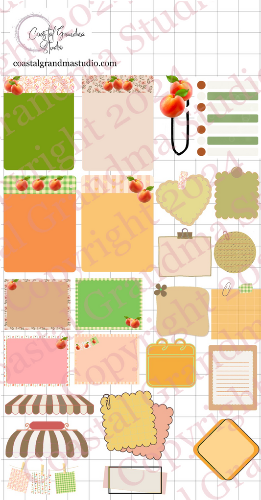 Just Peachy! Note Pads & Stickers Digital Pre-Cropped Stickers For Goodnotes (7600-NP)