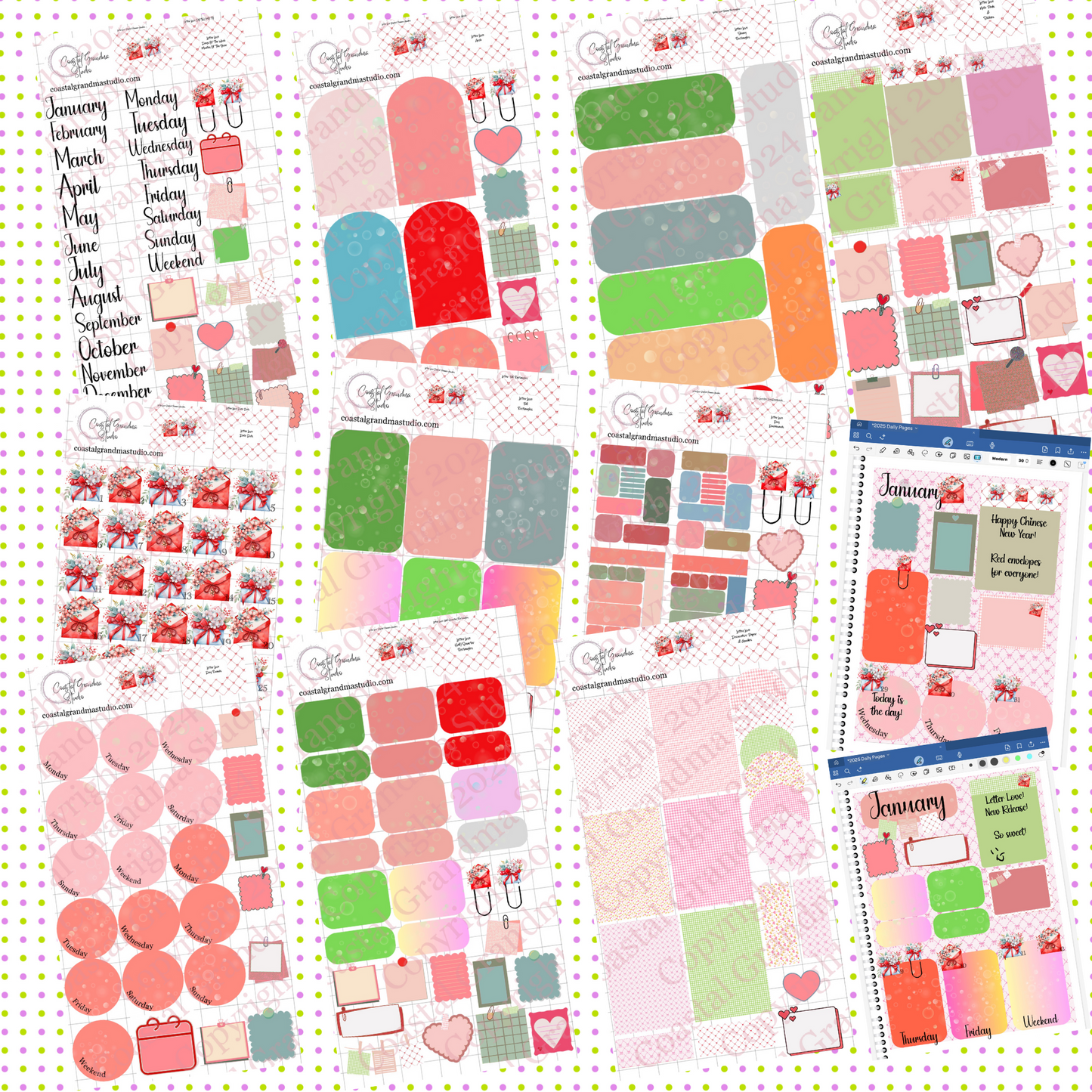 NEW! Letter Love! Pre-Cropped Digital Sticker Bundle (4900-BU)