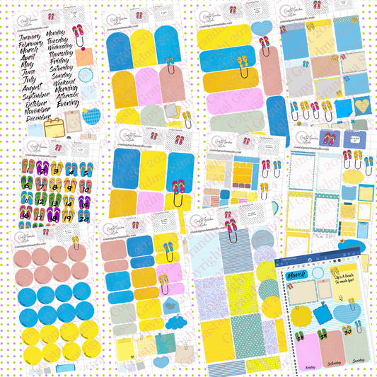 NEW! Life's A Beache! Pre-Cropped Digital Sticker Bundle (6200-BU)