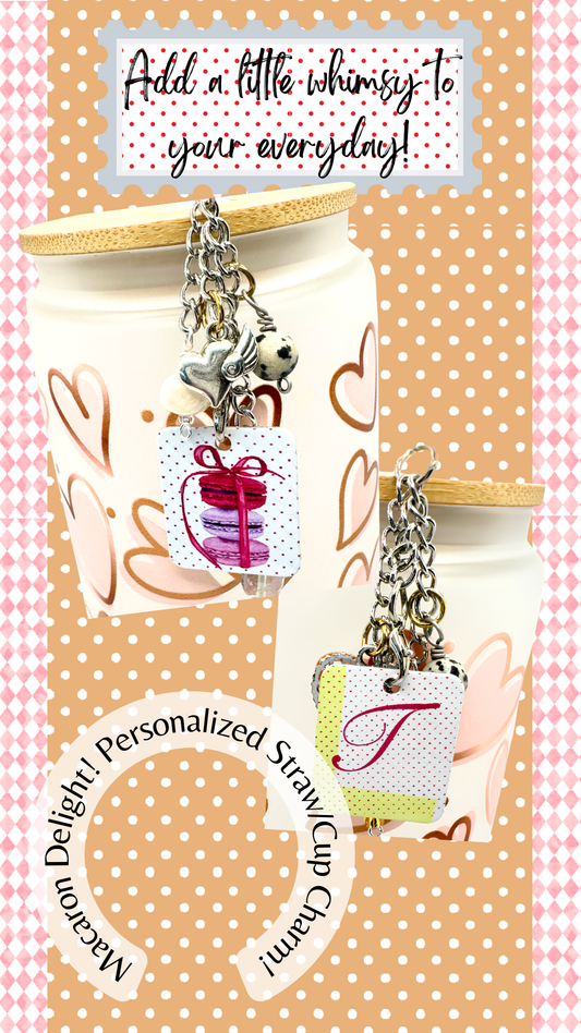 Macaron Delight Personalized Straw/Cup Charm (1588-CC)