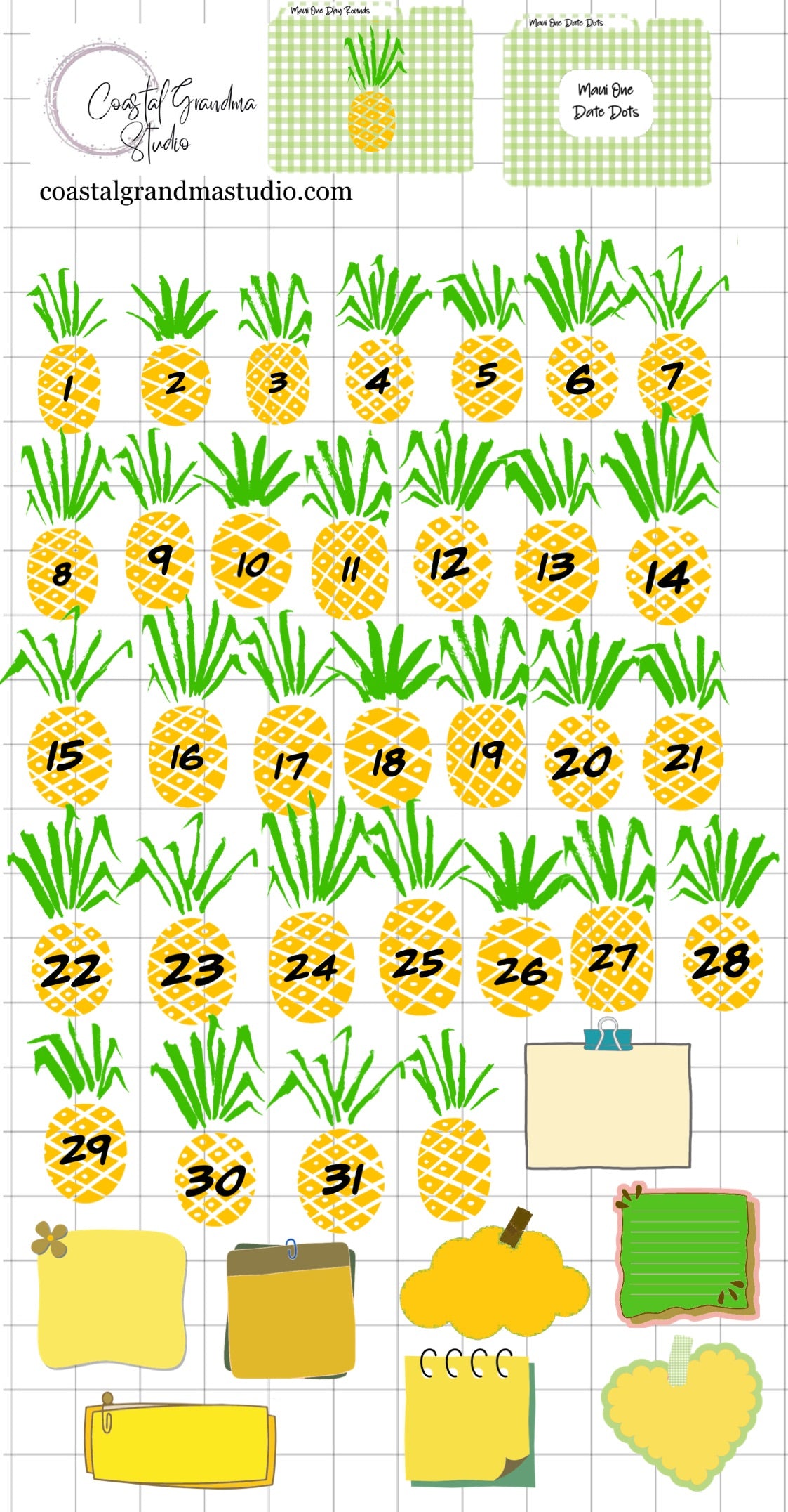 For Maui One!! Pre-Cropped Digital Sticker Bundle (5300-BU)