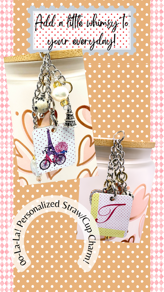 Oo-La-La Personalized Straw/Cup Charm (1593-CC)