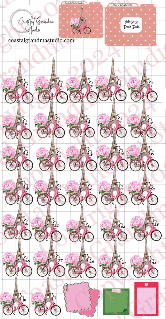 Oo-La-La! GoodNotes Sticker Bundle – Digital Planner Stickers for iPad, Pre-Cropped Aesthetic Stickers Pack  (5200-BU)
