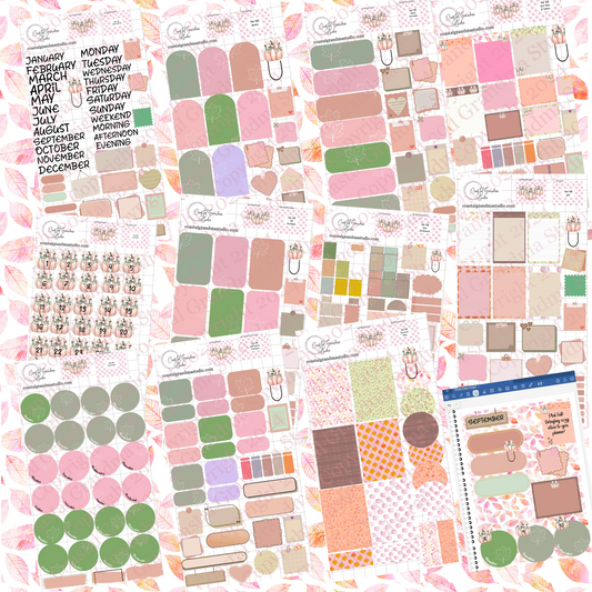 NEW! Pink Fall! Pre-Cropped Digital Sticker Bundle (7800-BU)