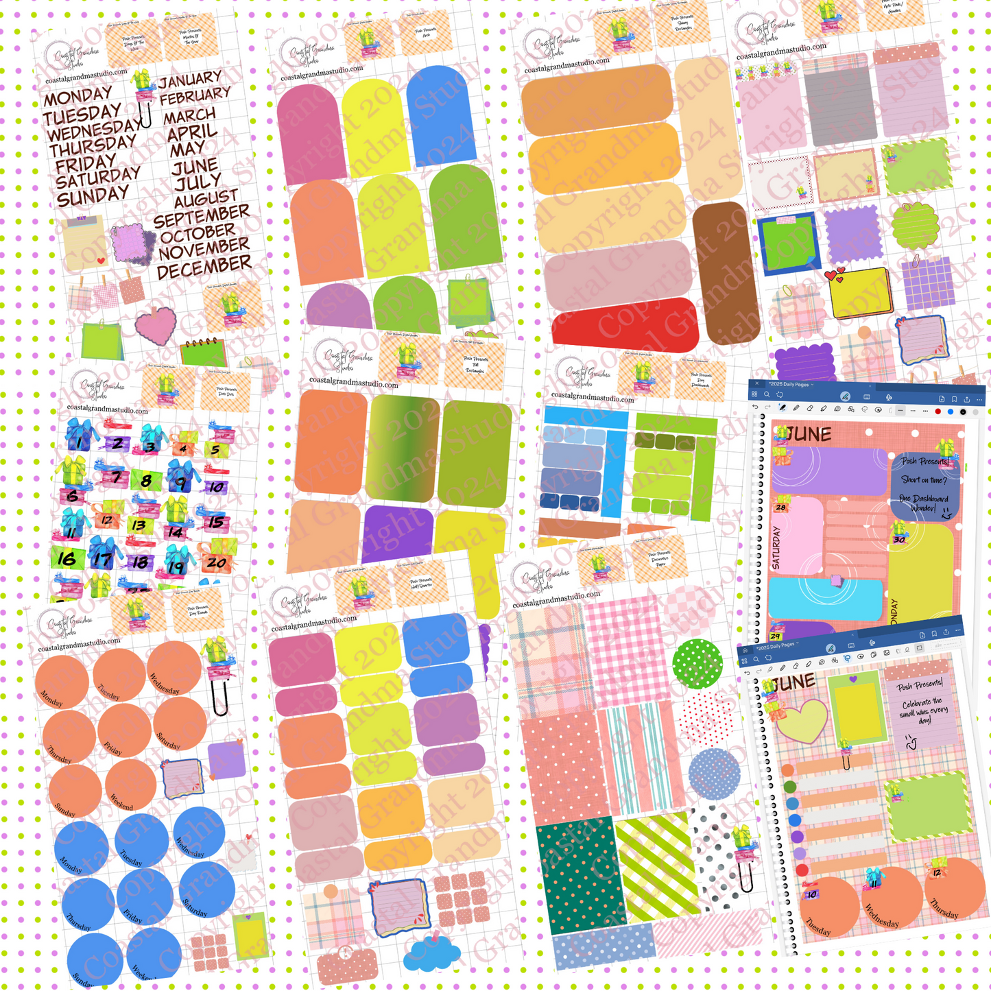 NEW! Posh Presents! Pre-Cropped Digital Sticker Bundle (4400-BU)