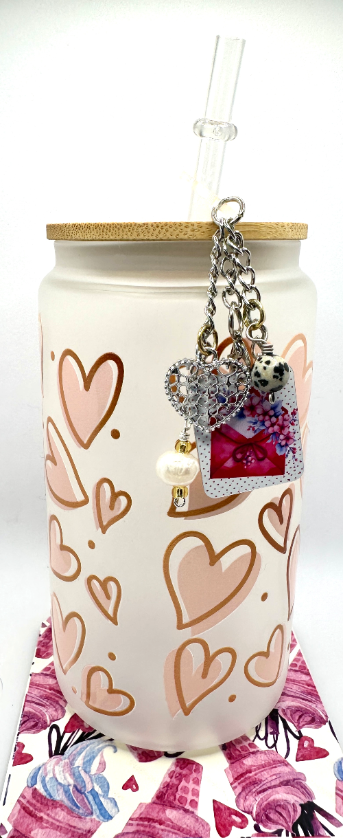 Letter Love Personalized Straw/Cup Charm (1559-CC)