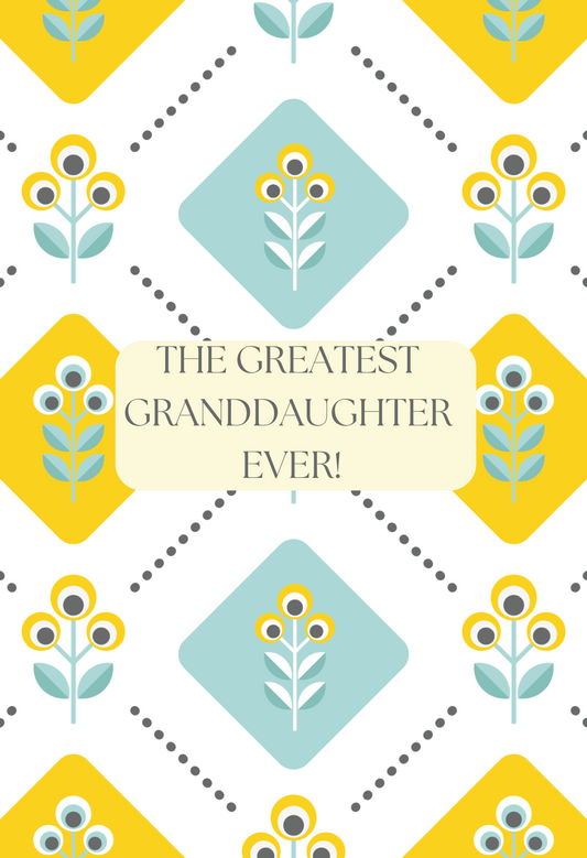 The Greatest Granddaughter! Digital Journal/Notebook/Planner Download (1572-D)