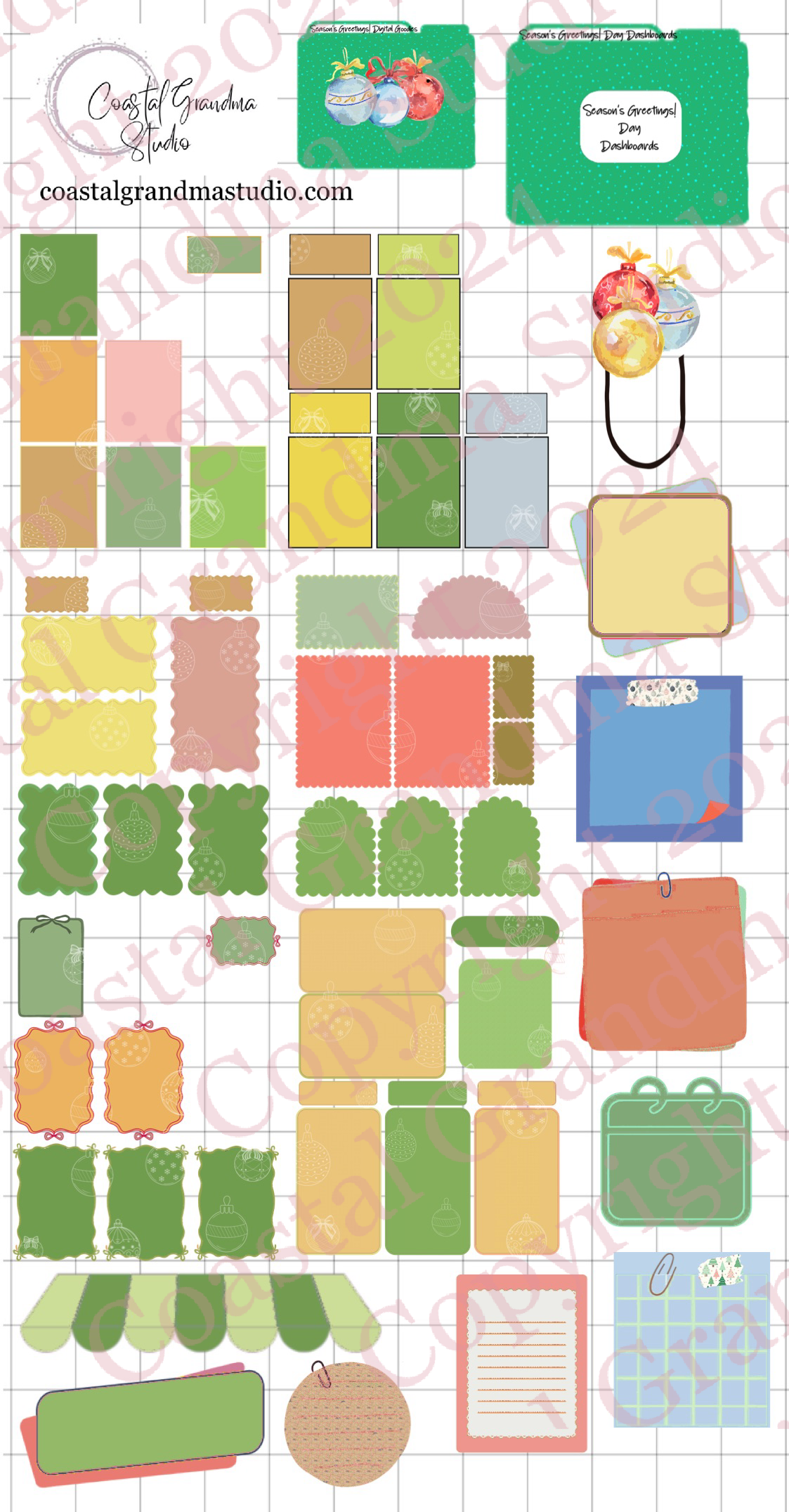 NEW! Season's Greetings! Pre-Cropped Digital Sticker Bundle (8000-BU)