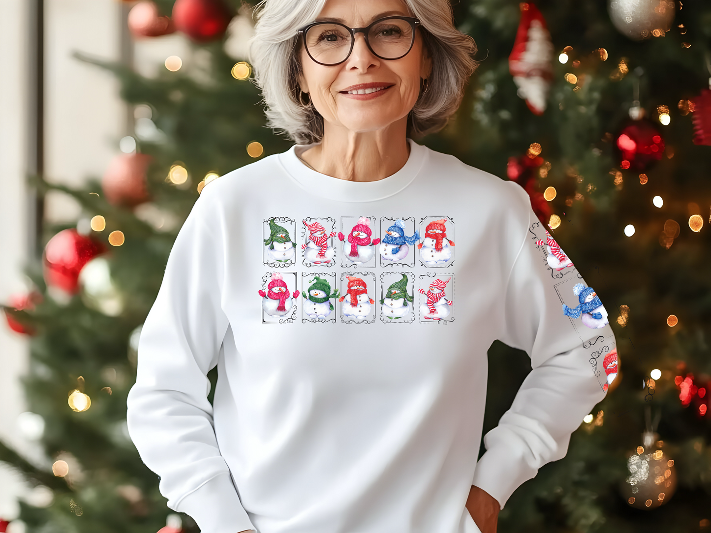 Snow People! Crewneck Sweatshirt, Cute Holiday Gift, Unisex Sweater, Cozy Casual Wear (HC-1007)