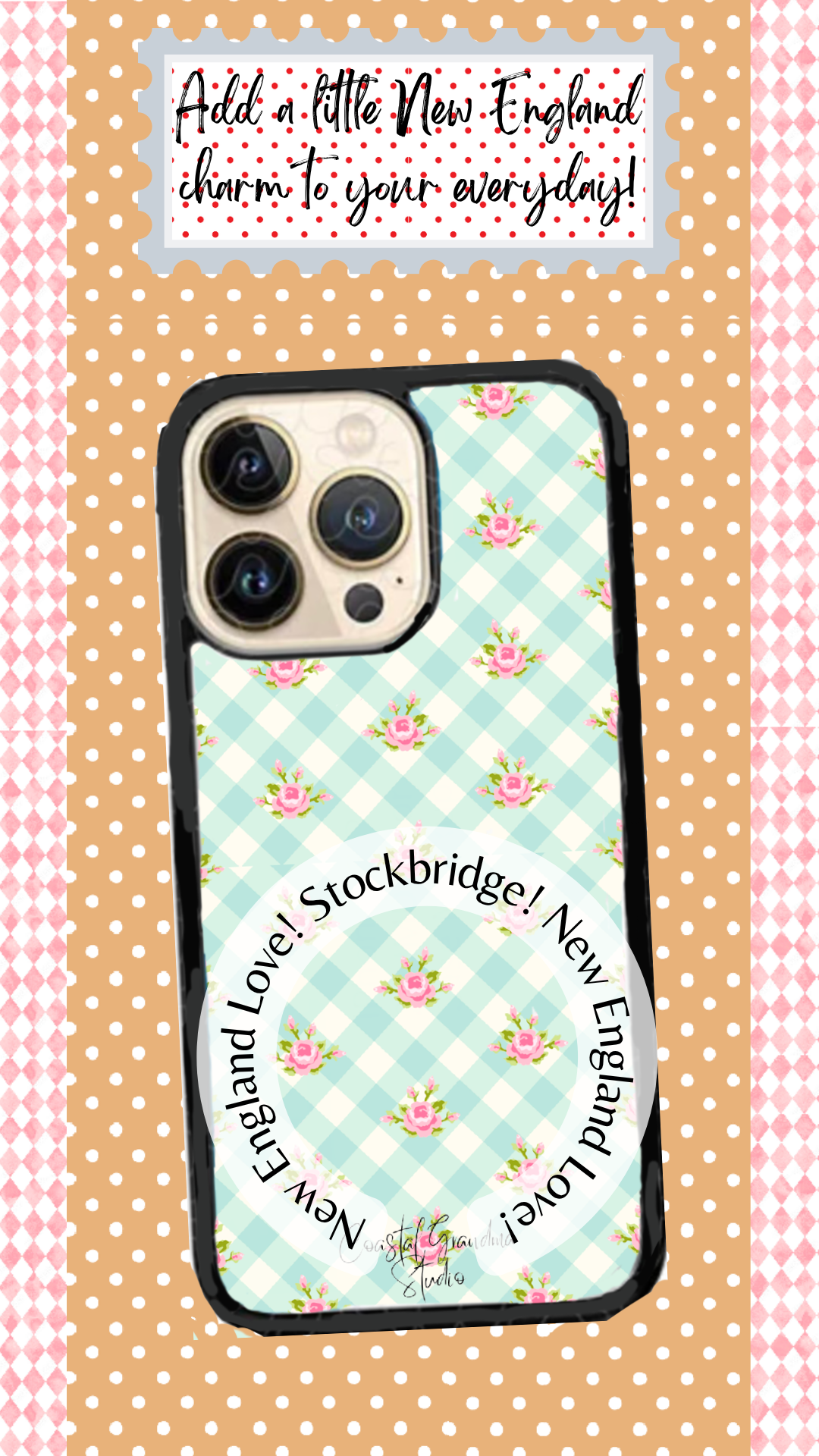 Cottage Aesthetic Phone Case - New England Cottage Stockbridge Massachusetts Inspired (1608)